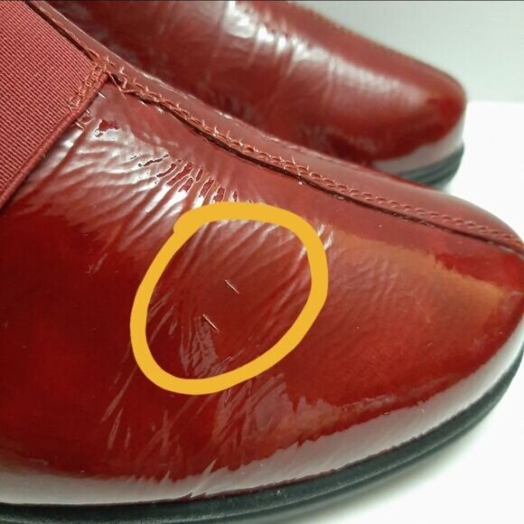 WALDLÄUFER Low Wedge Loafers Red Patent Leather Shoes Sz US 10 - Picture 6 of 16